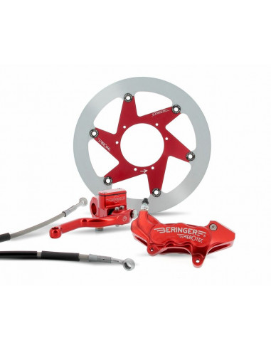 Kit freinage BERINGER Top Race roue 16.5'' étrier Aerotec® axial 6 pistons rouge Honda CR250R/450R