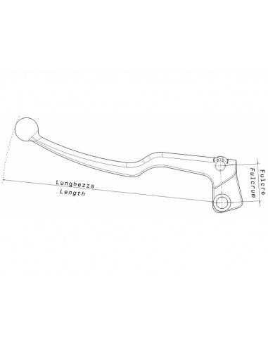 Levier d'embrayage complet DOMINO poli Aprilia Tuono 50/RS50