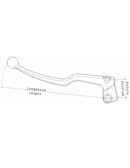 Levier d'embrayage complet DOMINO poli Piaggio