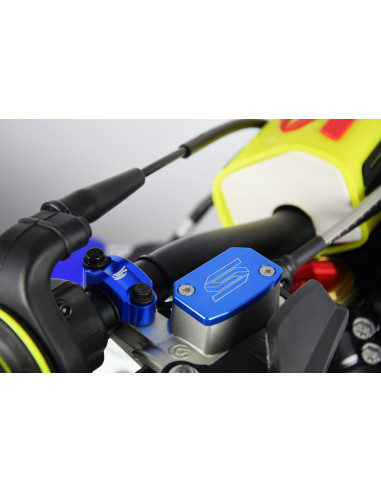 Couvercle maître-cylindre frein avant SCAR bleu