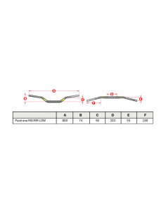 Guidon PRO TAPER Evo Pastrana MX/RM Low