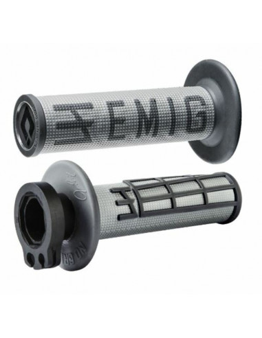 Revêtements ODI Emig V2 Lock-On Semi-gauffrée noir/rouge