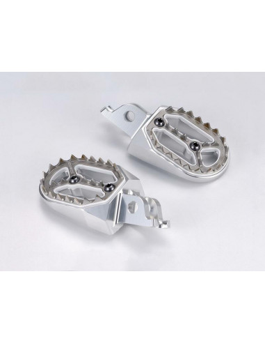 Repose-pieds BIHR Evolution argent Kawasaki KX250F/450F