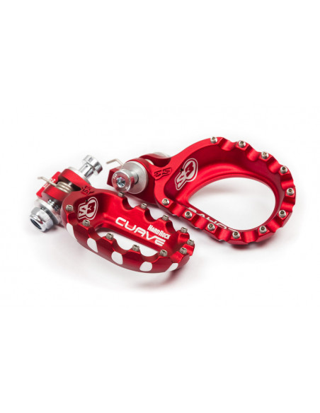Repose-pieds S3 Curve aluminium rouge Repose-pieds S3 Curve aluminium rouge