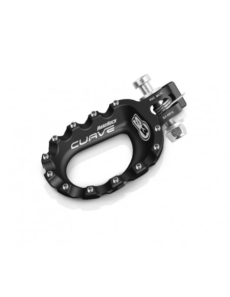 Repose-pieds S3 Curve aluminium noir Repose-pieds S3 Curve aluminium noir