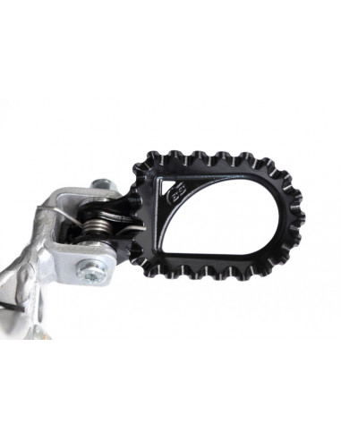 Repose-pieds S3 Hard Rock position arrière +10mm acier noir Repose-pieds S3 Hard Rock position arrière +10mm acier noir