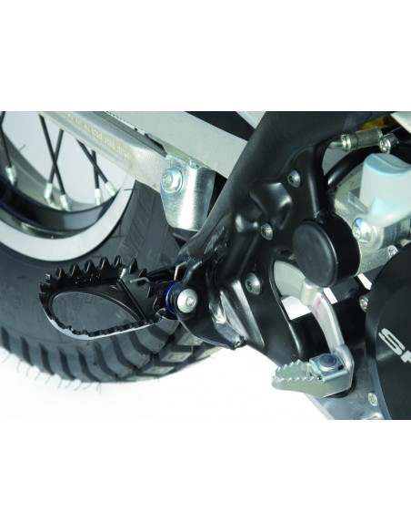 Repose-pieds S3 Hard Rock position centrale acier argent Repose-pieds S3 Hard Rock position centrale acier argent