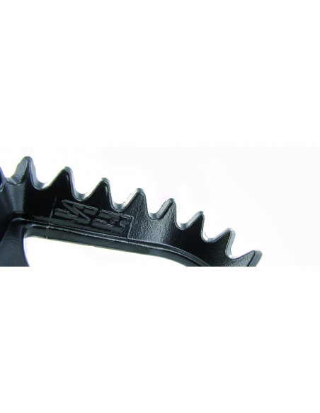 Repose-pieds S3 Hard Rock position centrale acier argent Repose-pieds S3 Hard Rock position centrale acier argent