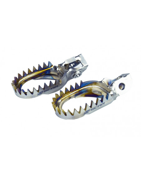 Repose-pieds SCAR anti-boue titane KTM/Husqvarna Repose-pieds SCAR anti-boue titane KTM/Husqvarna