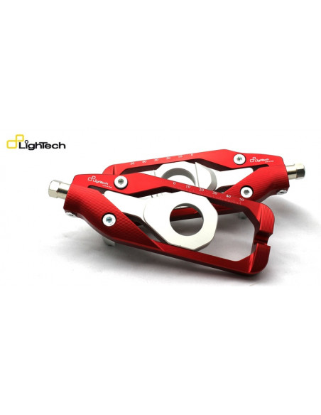 Tendeur de chaine LIGHTECH rouge Kawasaki ZX6R - TEKA005ROS