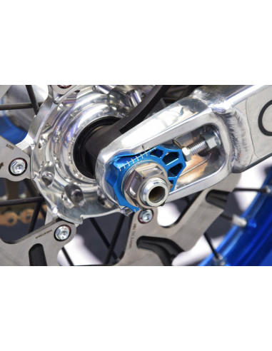 Tendeur de chaîne SCAR bleu Yamaha YZ125/250