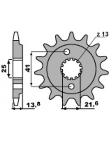 Pignon PBR acier standard 346 - 525