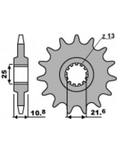 Pignon PBR acier standard 2086 - 525