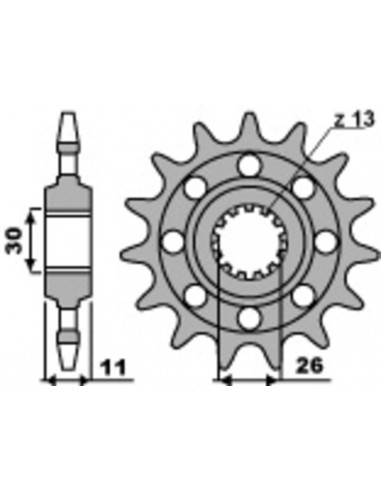 Pignon PBR Racing acier standard 579M - 520