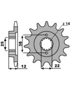 Pignon PBR acier standard 495 - 520