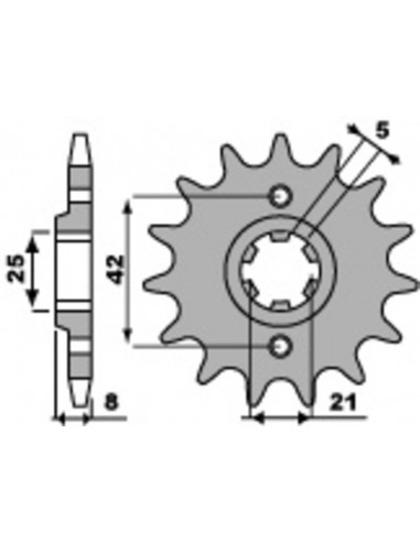 Pignon PBR acier standard 575 - 520