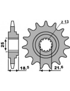 Pignon PBR acier anti-bruit 2119 - 520 2