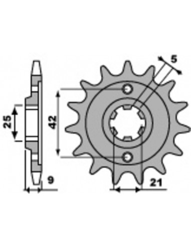 Pignon PBR acier standard 576 - 428