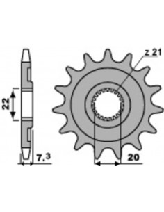 Pignon PBR acier standard 2120 - 520