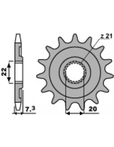 Pignon PBR acier standard 2120 - 520