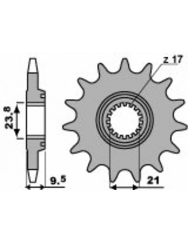 Pignon PBR acier standard 2134 - 520