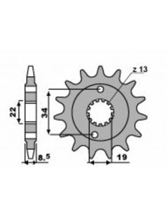 Pignon PBR acier standard 2276 - 520