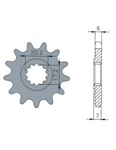 Pignon TECNIUM acier standard 1120 - 420