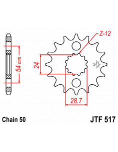 Pignon JT SPROCKETS acier standard 517 - 630 2