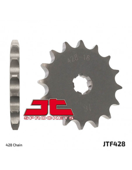 Pignon JT SPROCKETS acier standard 428 - 428 Pignon JT SPROCKETS acier standard 428 - 428