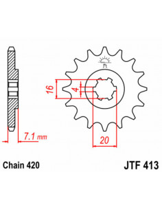 Pignon JT SPROCKETS acier standard 413 - 420 2