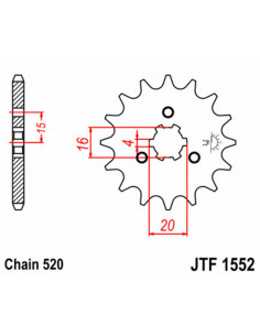 Pignon JT SPROCKETS acier standard 1552 - 520 2