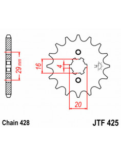 Pignon JT SPROCKETS acier standard 425 - 428 2