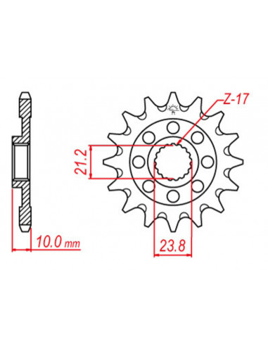 Pignon JT SPROCKETS acier anti-boue 1443 - 520 Pignon JT SPROCKETS acier anti-boue 1443 - 520
