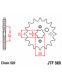Pignon JT SPROCKETS acier standard 569 - 520 2