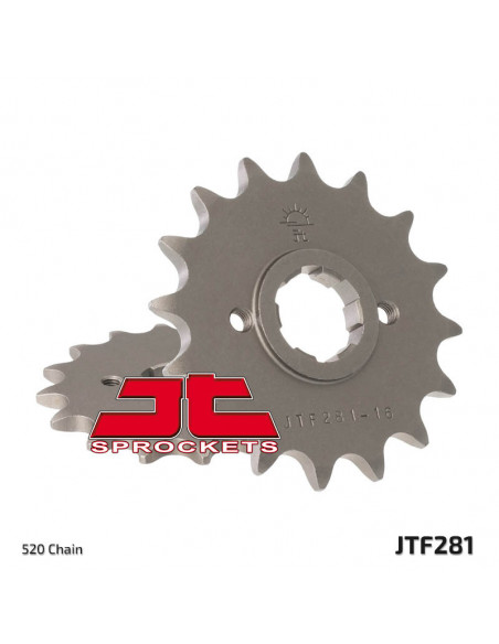 Pignon JT SPROCKETS acier standard 281 - 520 Pignon JT SPROCKETS acier standard 281 - 520