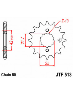 Pignon JT SPROCKETS acier standard 513 - 530 2