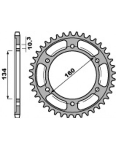 Couronne PBR acier standard 4405 - 525