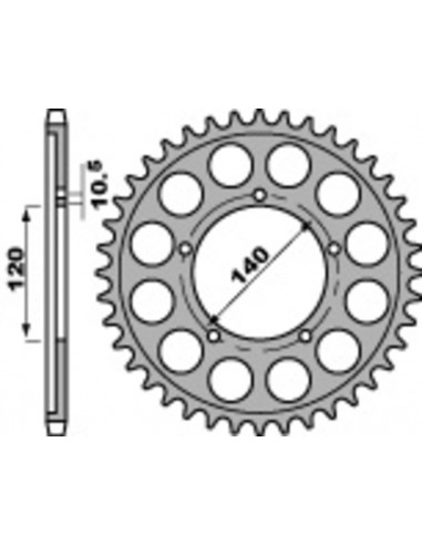 Couronne PBR acier standard 4409 - 530