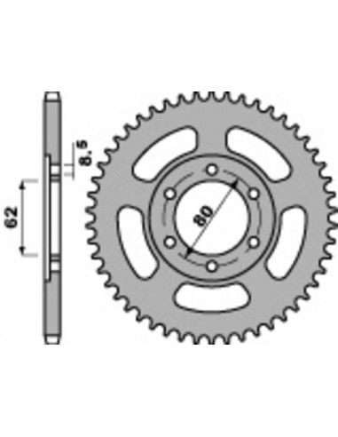 Couronne PBR acier standard 842 - 428