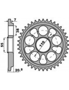 Couronne PBR aluminium Ultra-Light anodisé dur 4320 - 525
