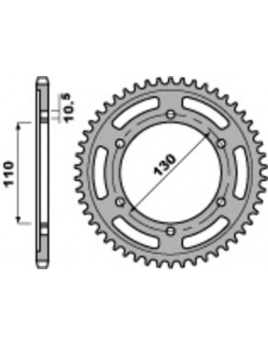 Couronne PBR acier standard 4385 - 525