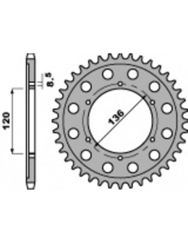 Couronne PBR acier standard 4324 - 428