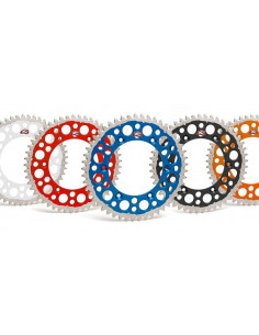 Couronne RENTHAL Twinring aluminium Ultra-Light anti-boue anodisé dur HA - 520 2