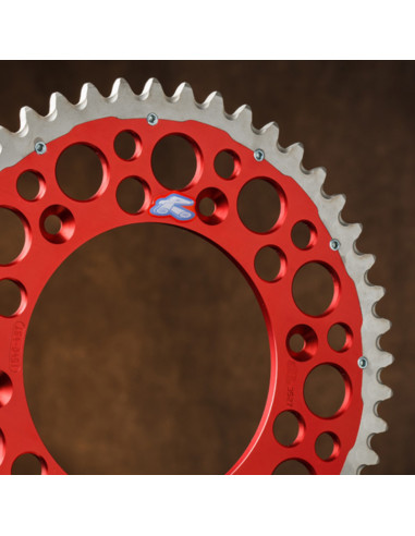 Couronne RENTHAL Twinring aluminium Ultra-Light anti-boue anodisé dur HA - 520