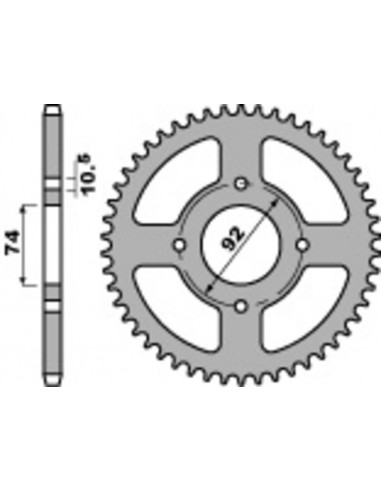 Couronne PBR acier standard 848 - 530