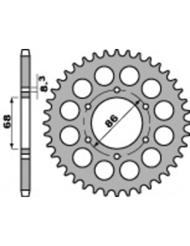 Couronne PBR acier standard 468 - 428