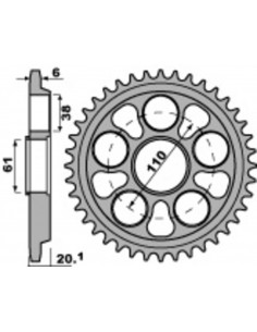 Couronne PBR aluminium Ultra-Light anodisé dur 4420 - 520