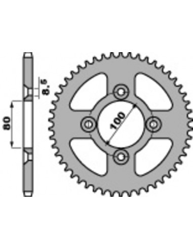 Couronne PBR acier standard 4351 - 428