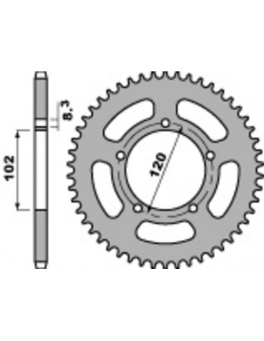 Couronne PBR acier standard 4373 - 420