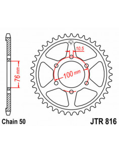 Couronne JT SPROCKETS acier standard 816 - 530